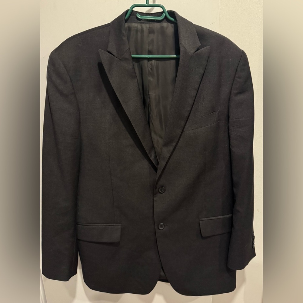42R Giorgio Cavalli Virgin wool Collezioni blazer sports coat navy gray prom